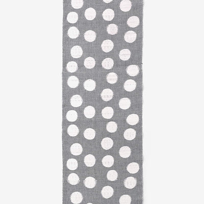 Textile sold in cuts （Kurume Kasuri）／Polka Dots Heather ash (Light Gray)＜50cm＞