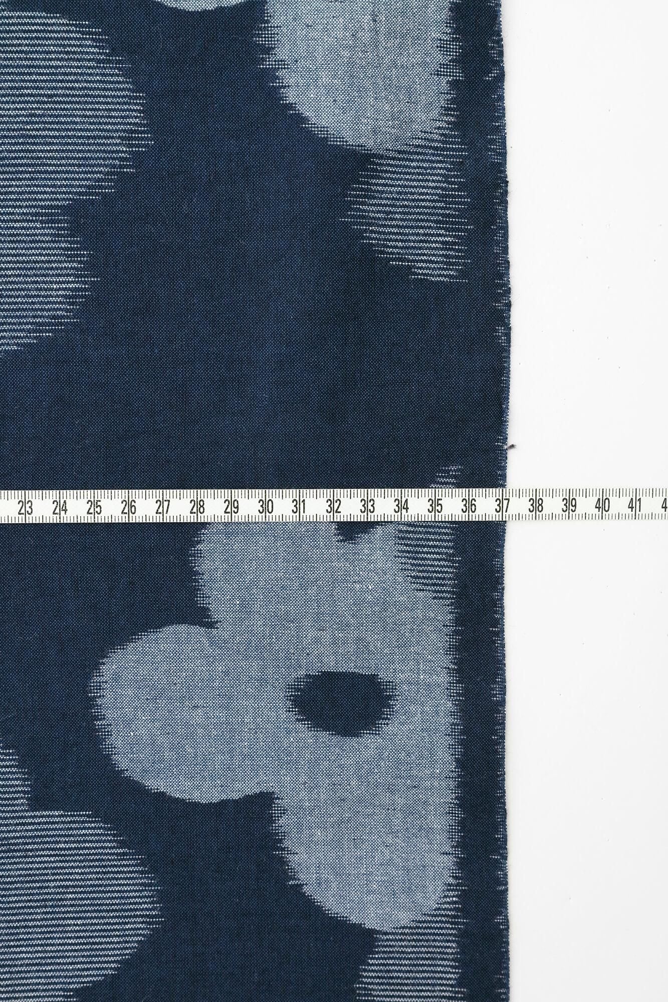 テキスタイル計り売り （久留米絣）／花がさね 鉄紺（てつこん）＜50cm＞