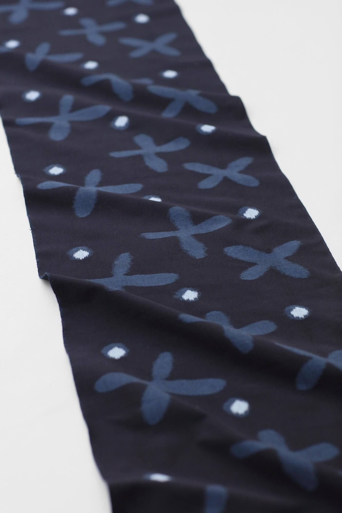 Textile sold in cuts （Kurume Kasuri）／Suzushiroso Dark blue <50cm>