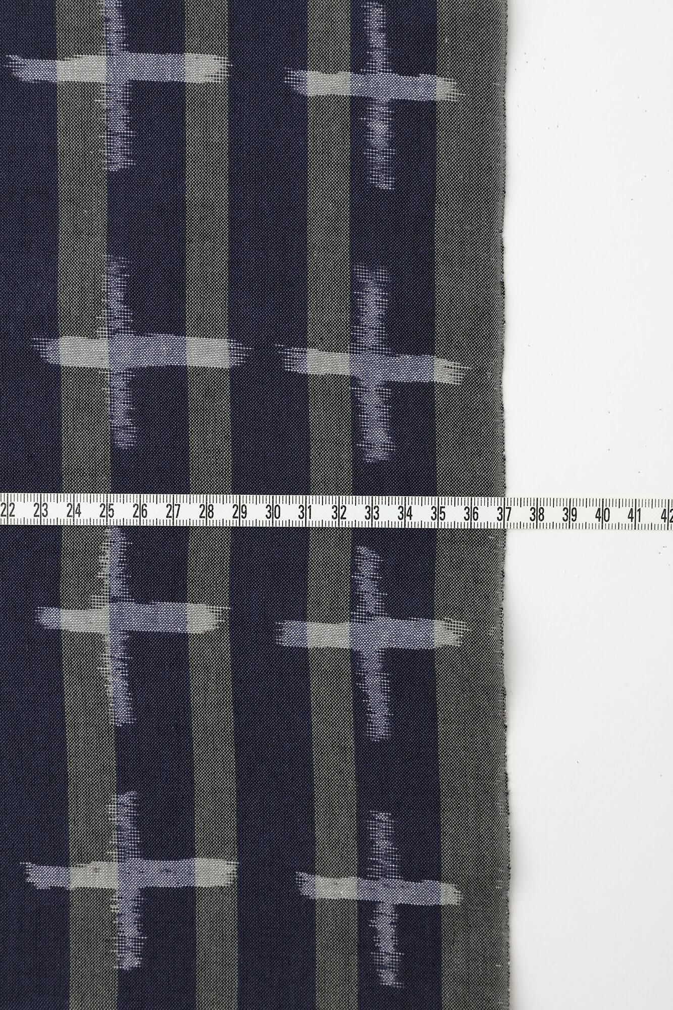 Textile sold in cuts (Kurume Kasuri) / Bamboo Dragonfly Ecru＜50cm＞