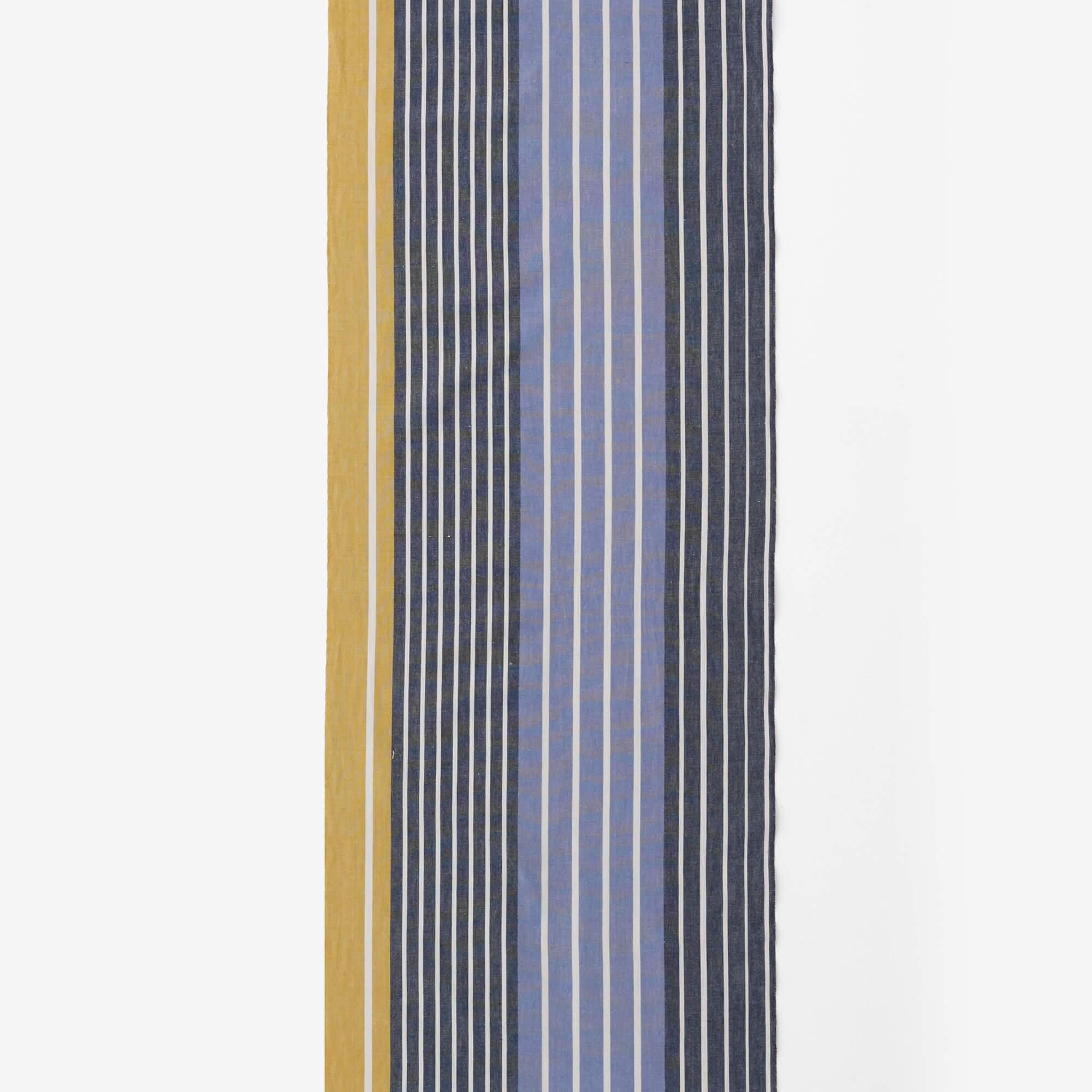 通过测量（ISE棉花，20/20） /染色条纹，芥末颜色（Karashiro）<50cm>出售的纺织品