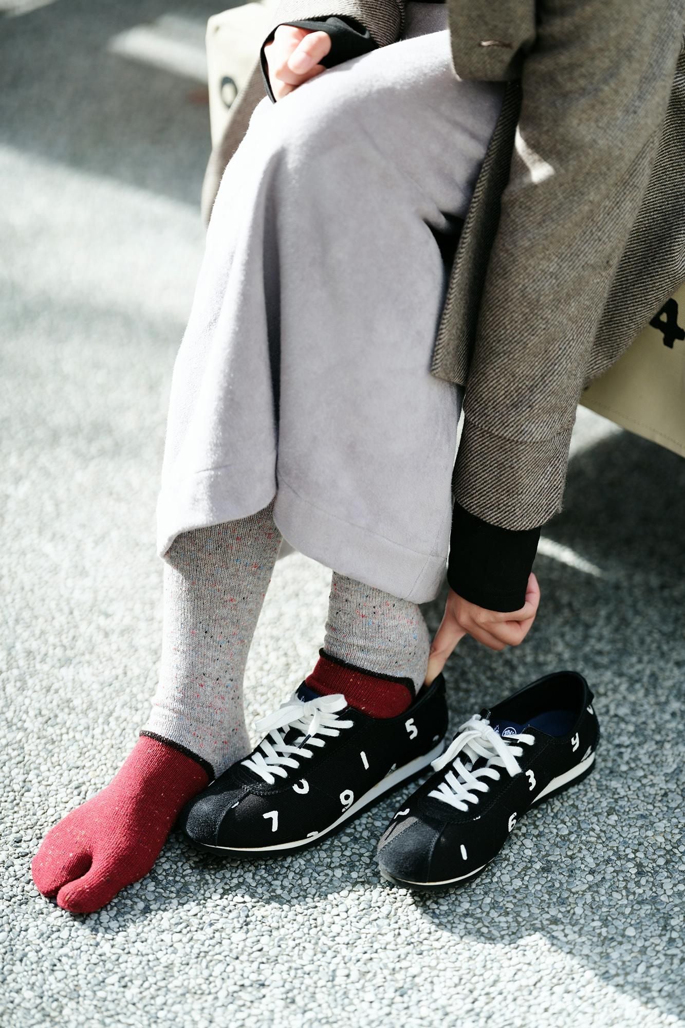 울 타비양말 (무릎길이) 토료/모쿠네즈 【여성용만】