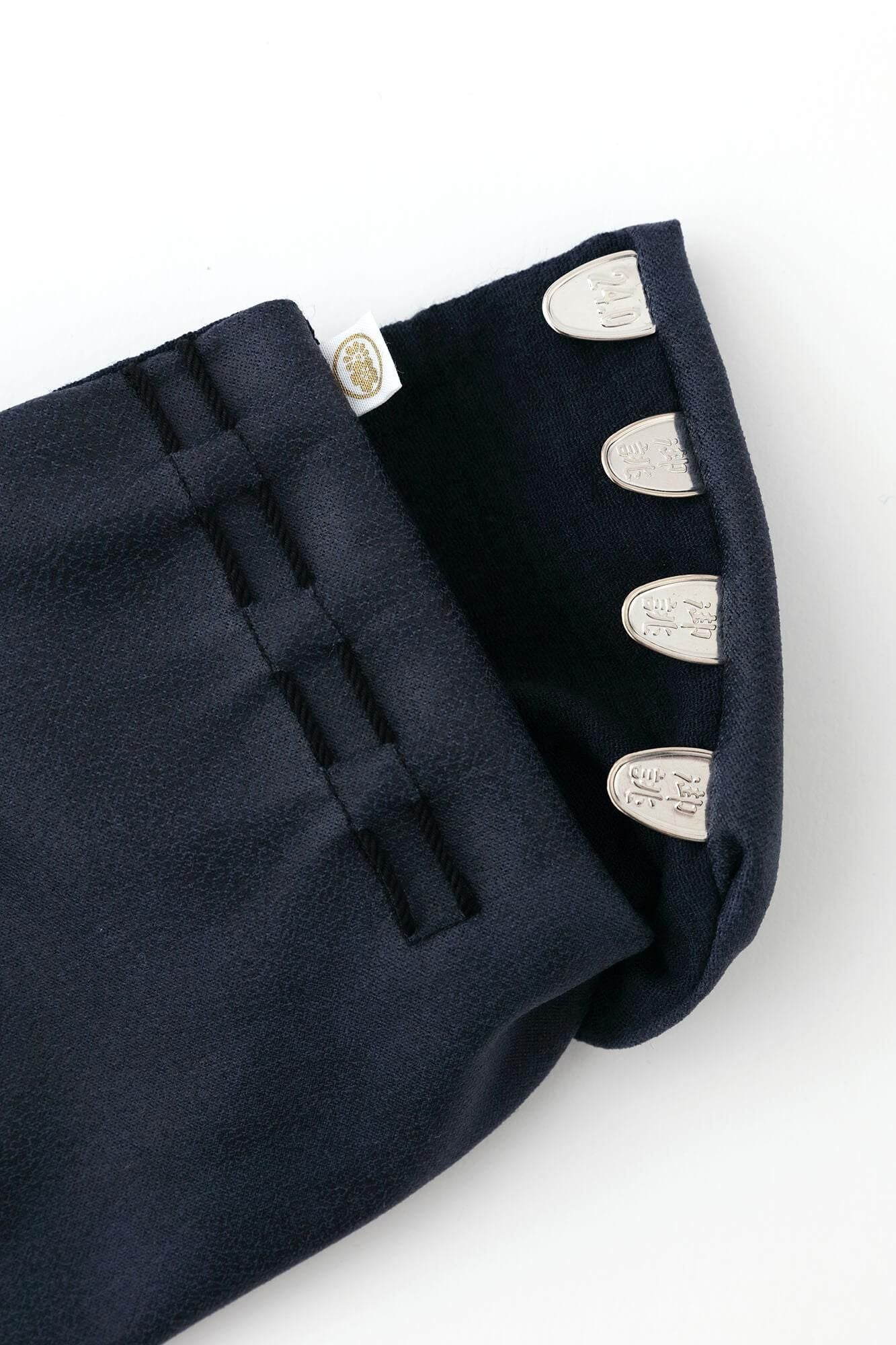 人造皮革 室內分趾足袋襪／藍黑色