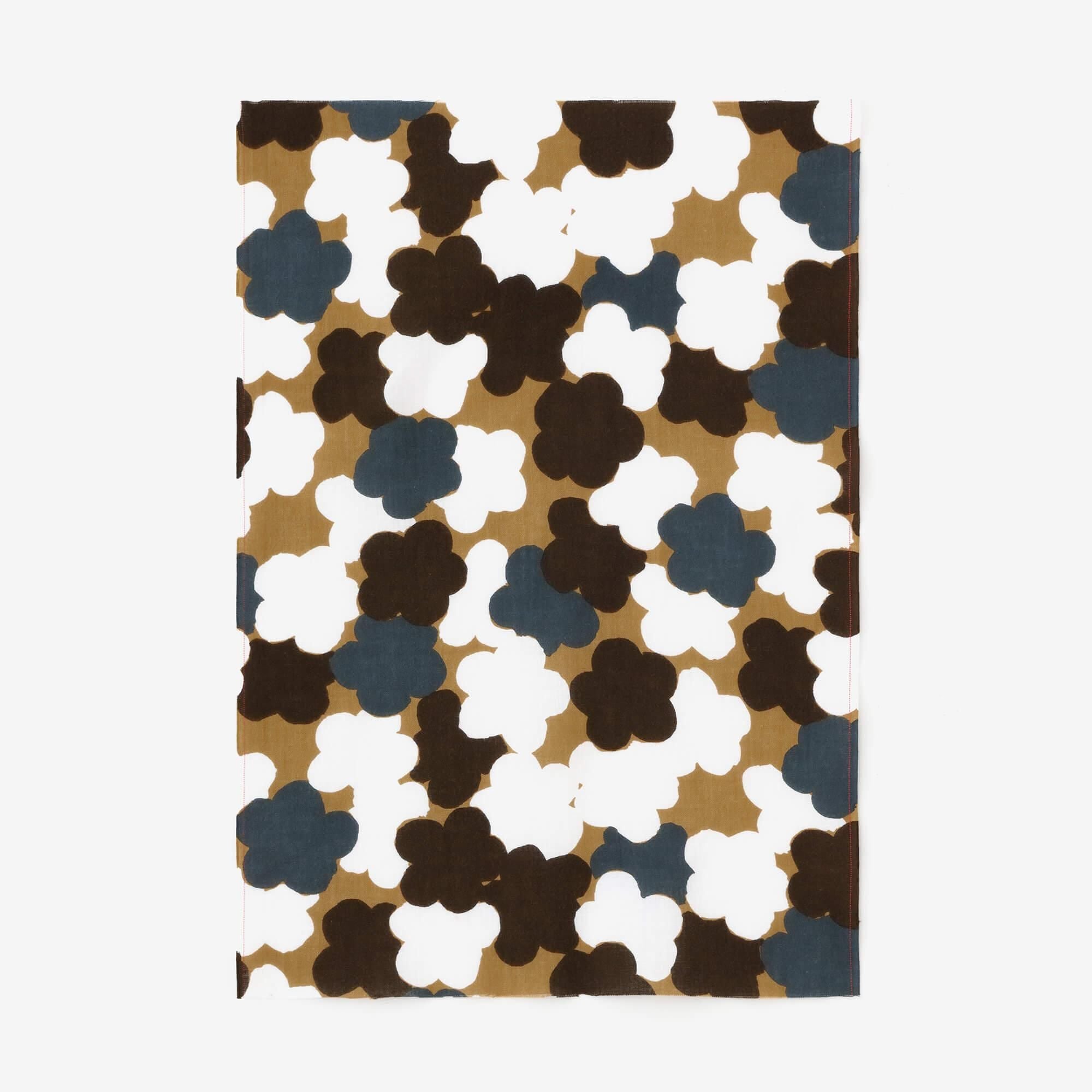 伊勢木棉圖案紋樣手巾（短版）/乾山 梅花散紋陶盒 再現