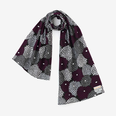 伊勢木棉 圍巾／全菊 黑色2