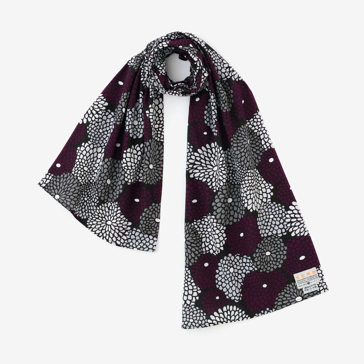 ソウソウ SOU・SOU 伊勢木綿 20/20 麻混 風靡 下 濡羽色 L 伊勢木綿 くびまき／SO-SU-U 大 濡羽色（ぬればいろ）2