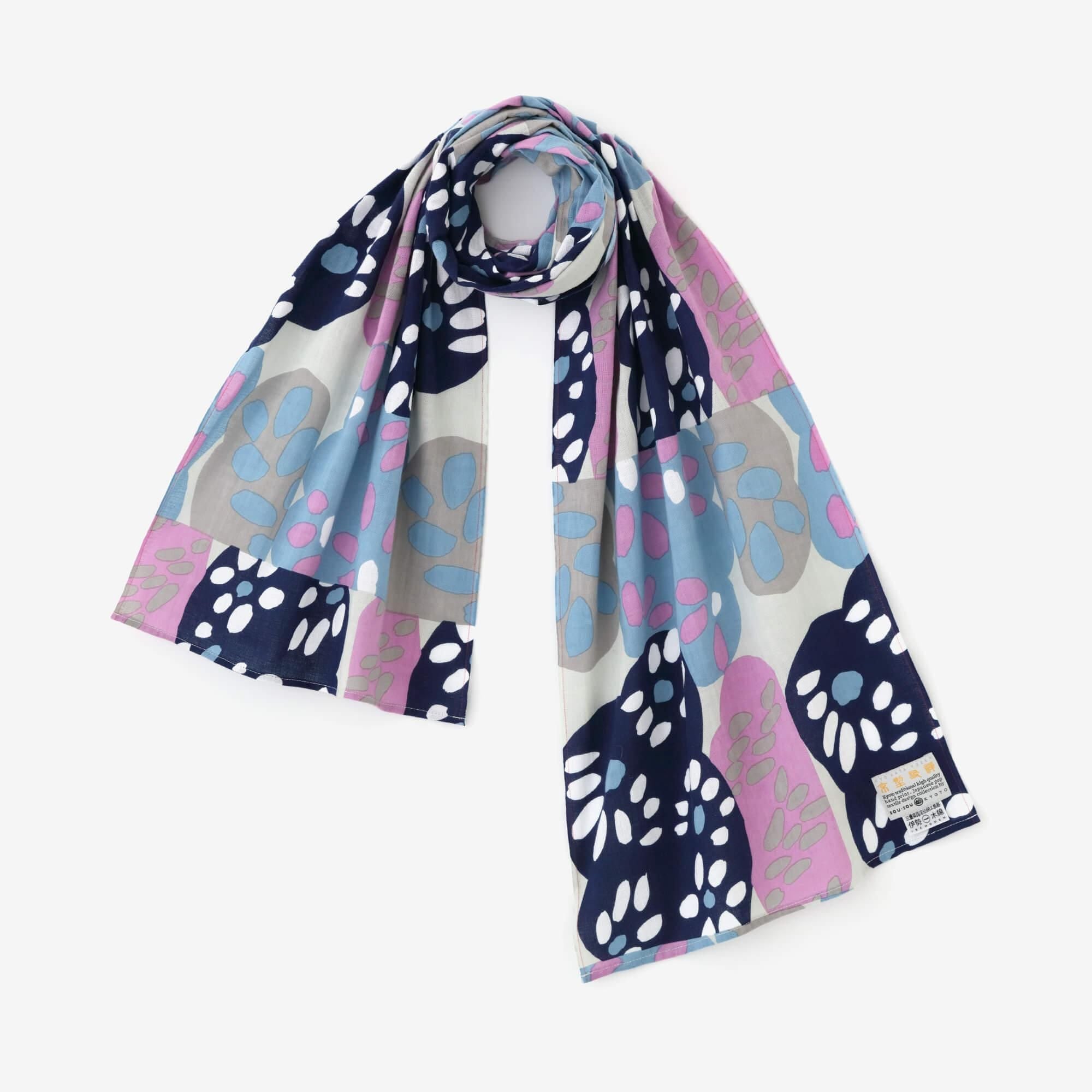 Isemomen Cotton Scarf / Little Flowers small Wisteria Color 2