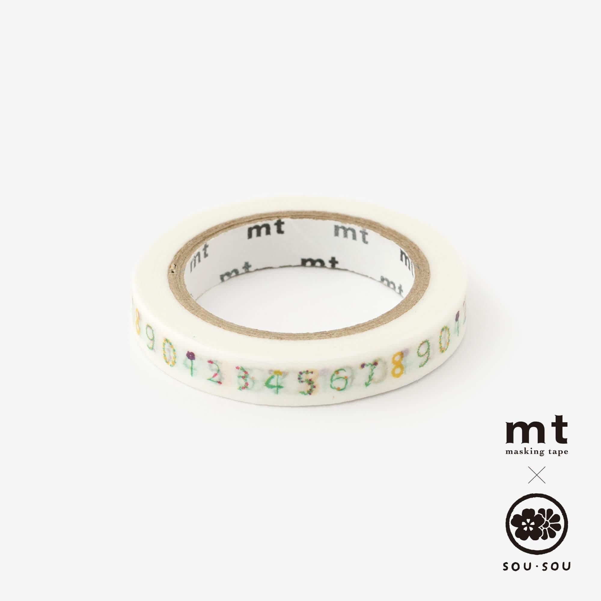SOU・SOU× MT 텍스타일·주인꽃숫자[0.7cm 너비]