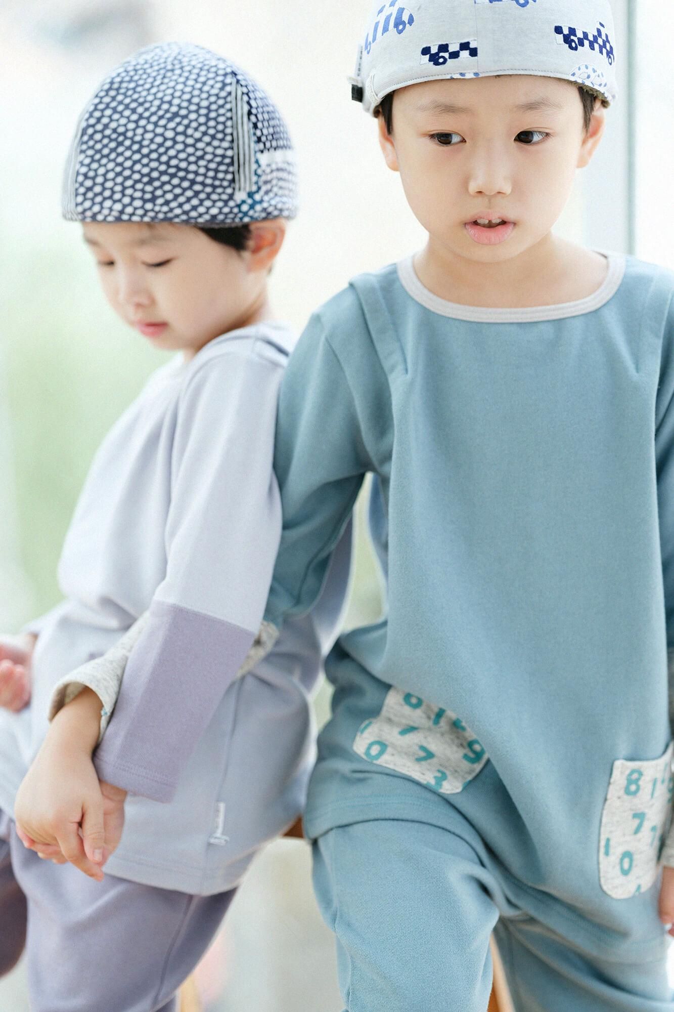 ●Urake verschiedene Ärmel Kataage/Blaugrün x Hellblau