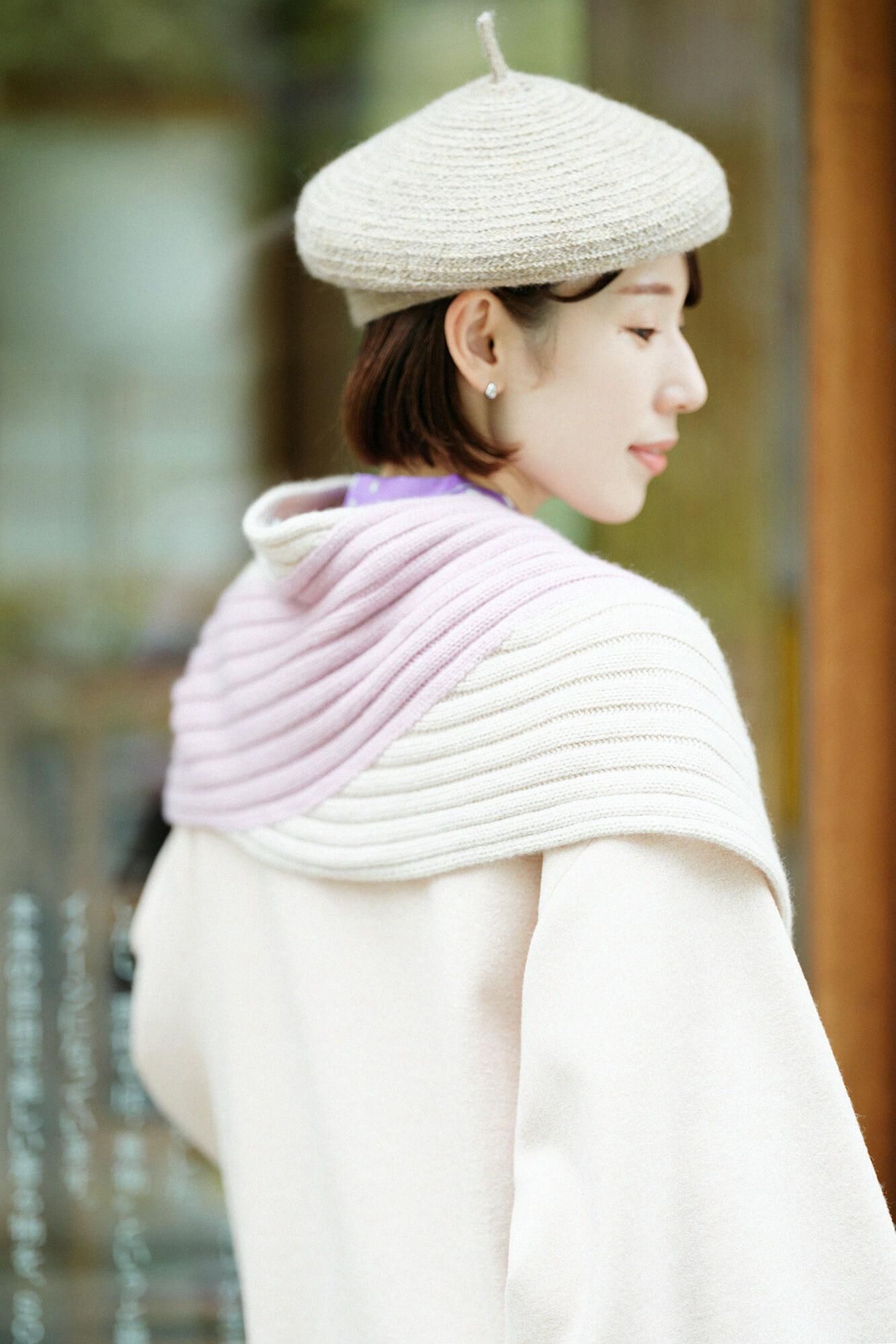 [预约]SOU・SOU×ALPHA Cashmere Karesansui Somenagashi/Tonokoiro×浅棕色（*预定11月25日左右发货）