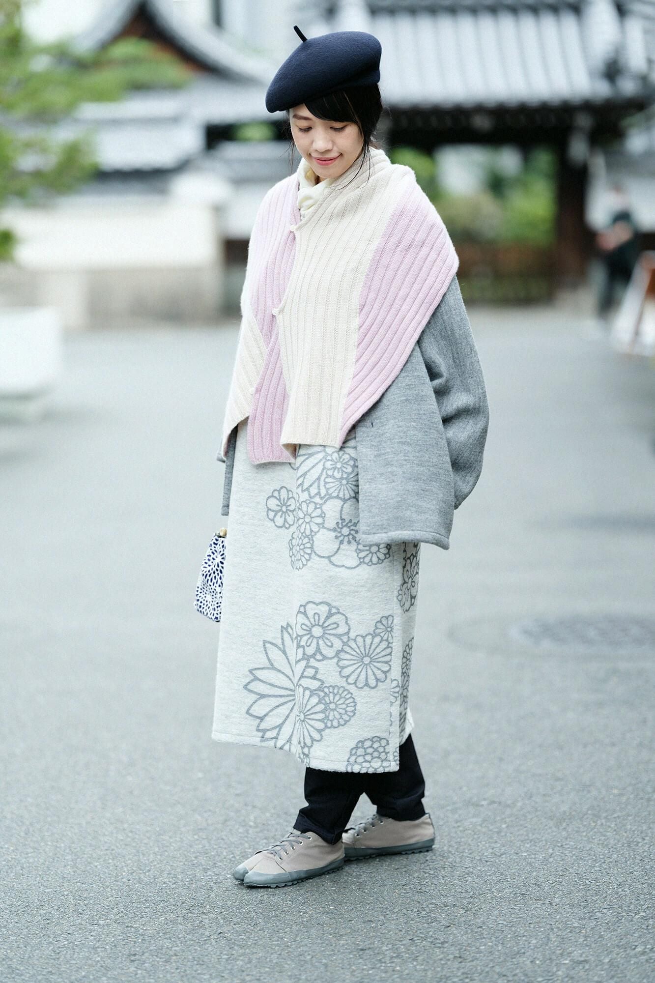 [预约]SOU・SOU×ALPHA Cashmere Karesansui Somenagashi/Tonokoiro×浅棕色（*预定11月25日左右发货）