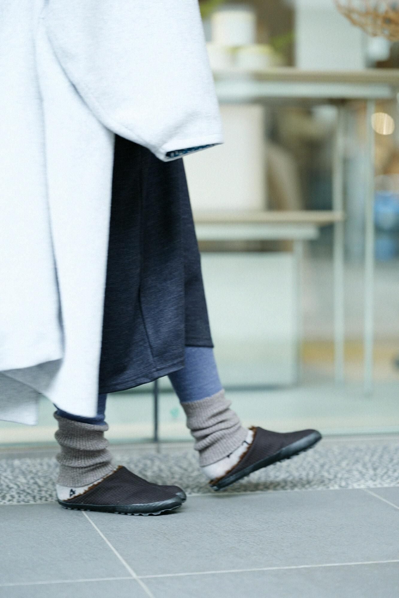 Knit Leg Warmer / Greyish Blue 2