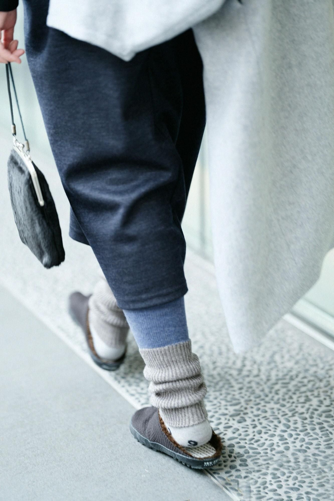 Knit Leg Warmer / Greyish Blue 2