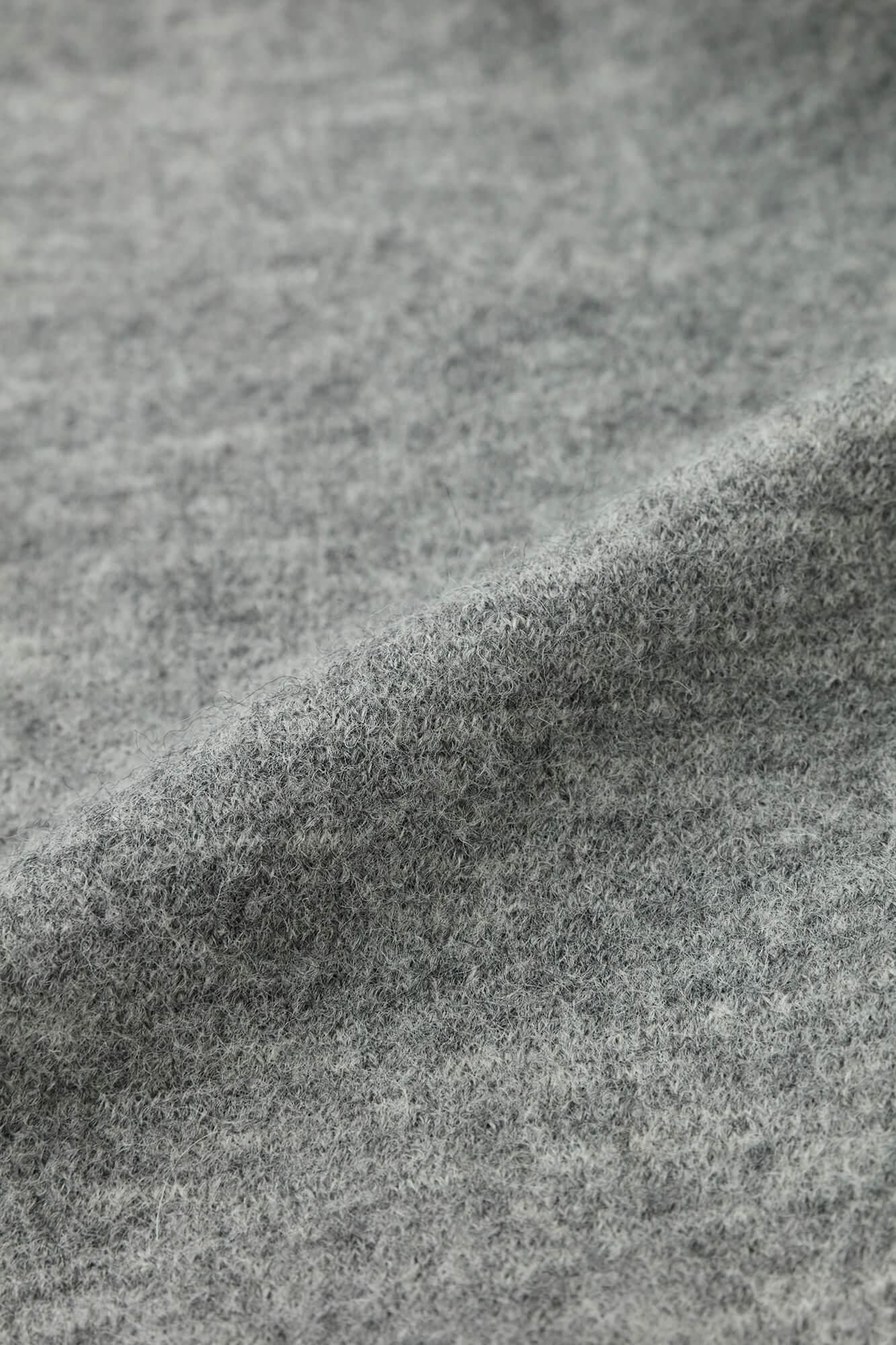 Dual-layered Knit Naginata Earl Cardigan / Heather Grey