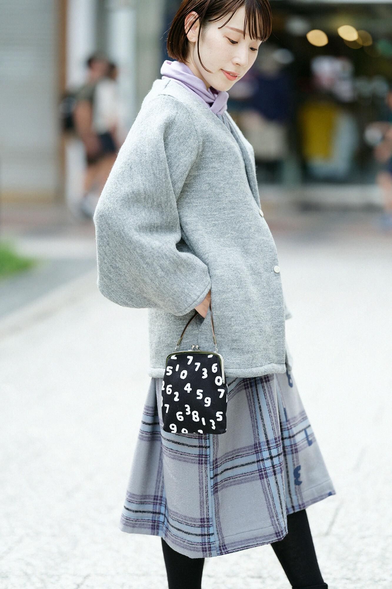 Dual-layered Knit Naginata Earl Cardigan / Heather Grey