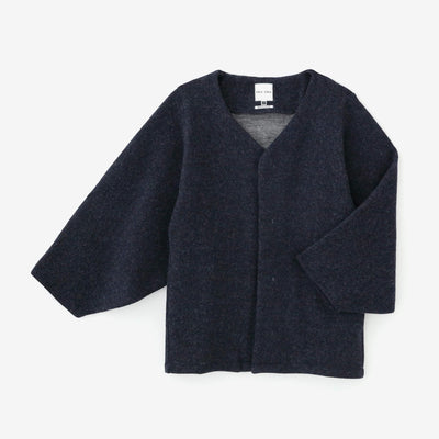 Dual-layered Knit Naginata Earl Cardigan / Dark Blue 2