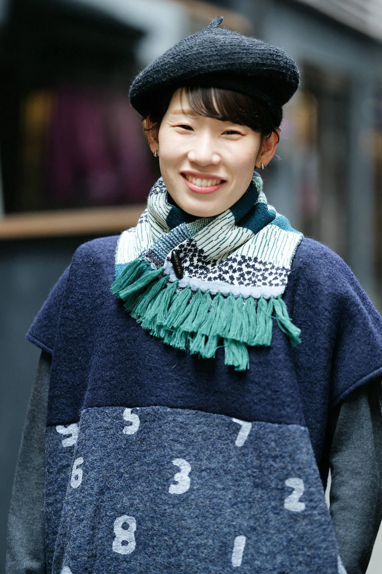 [온라인 전용]하쿠라이 나사 직사각형 원피스 Gumi/Dark Blue (Noukon) xSO-SU-U 갈색