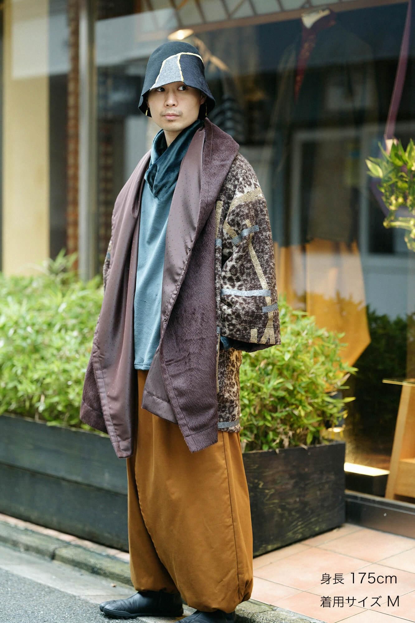 【✨新品✨】SOU・SOU◎舶来梳毛 頭巾外套 袷 大滝 ウールコート 完売品 ✨新品✨】SOU・SOU◎舶来梳毛 頭巾外套 袷 大滝 ウールコート