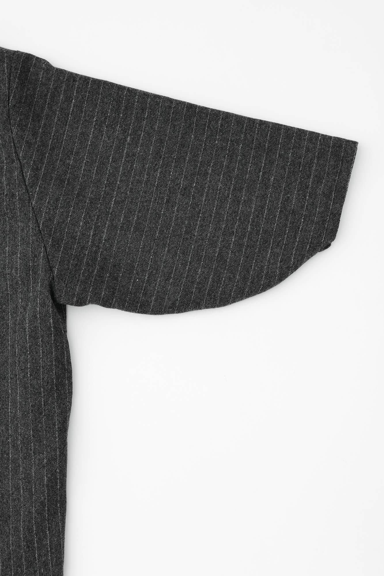 SOU・SOUソウソウ　薙刀被風　長丈　裏勝り　美品 net限定】梳毛格子織（そもうこうしおり） 薙刀被風（なぎなたひ