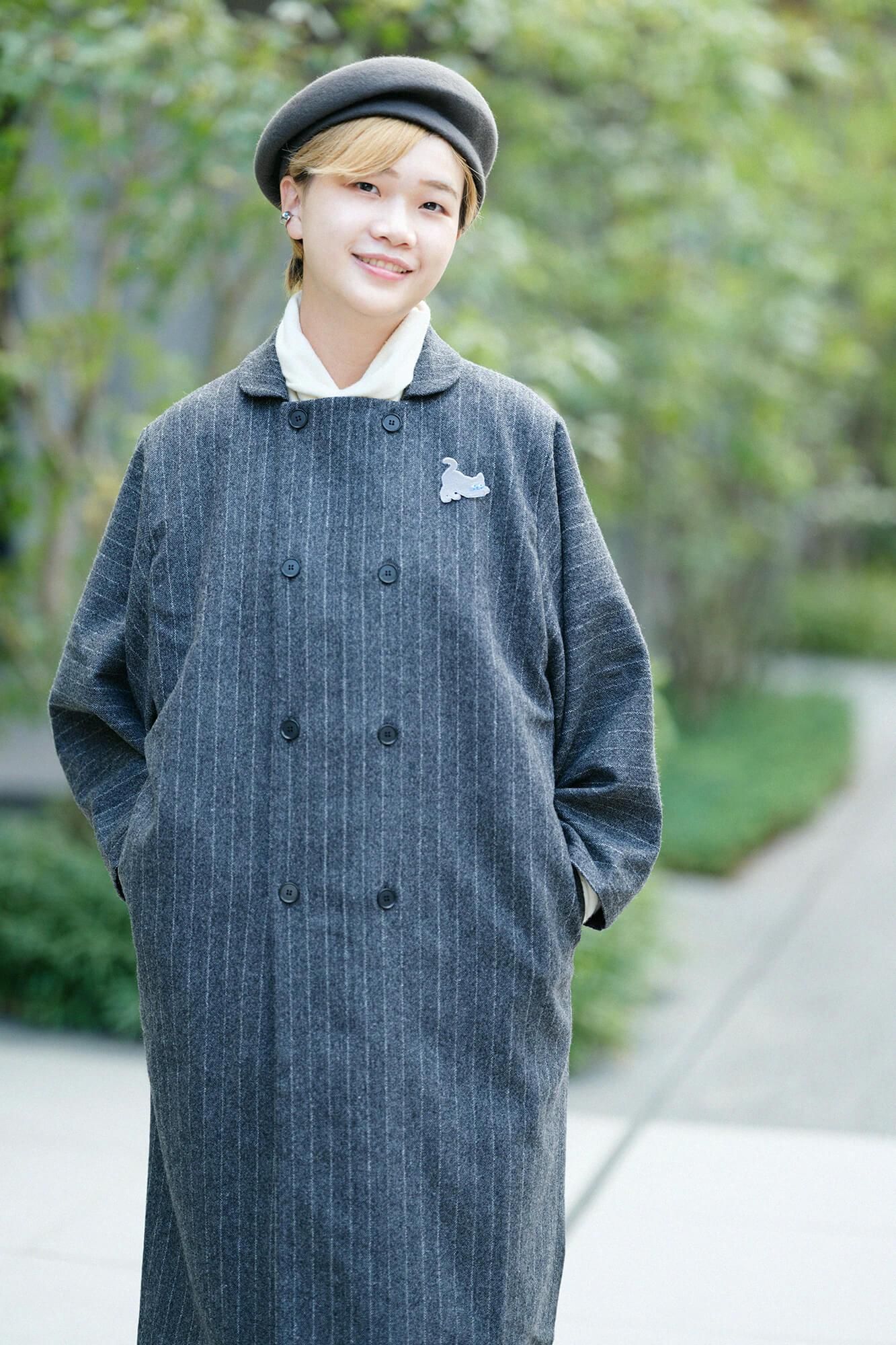 SOU・SOUソウソウ　ツイード薙刀被風　狐色✖️花丸文様 SOU・SOUソウソウ ツイード薙刀被風 狐色✖️花丸文様