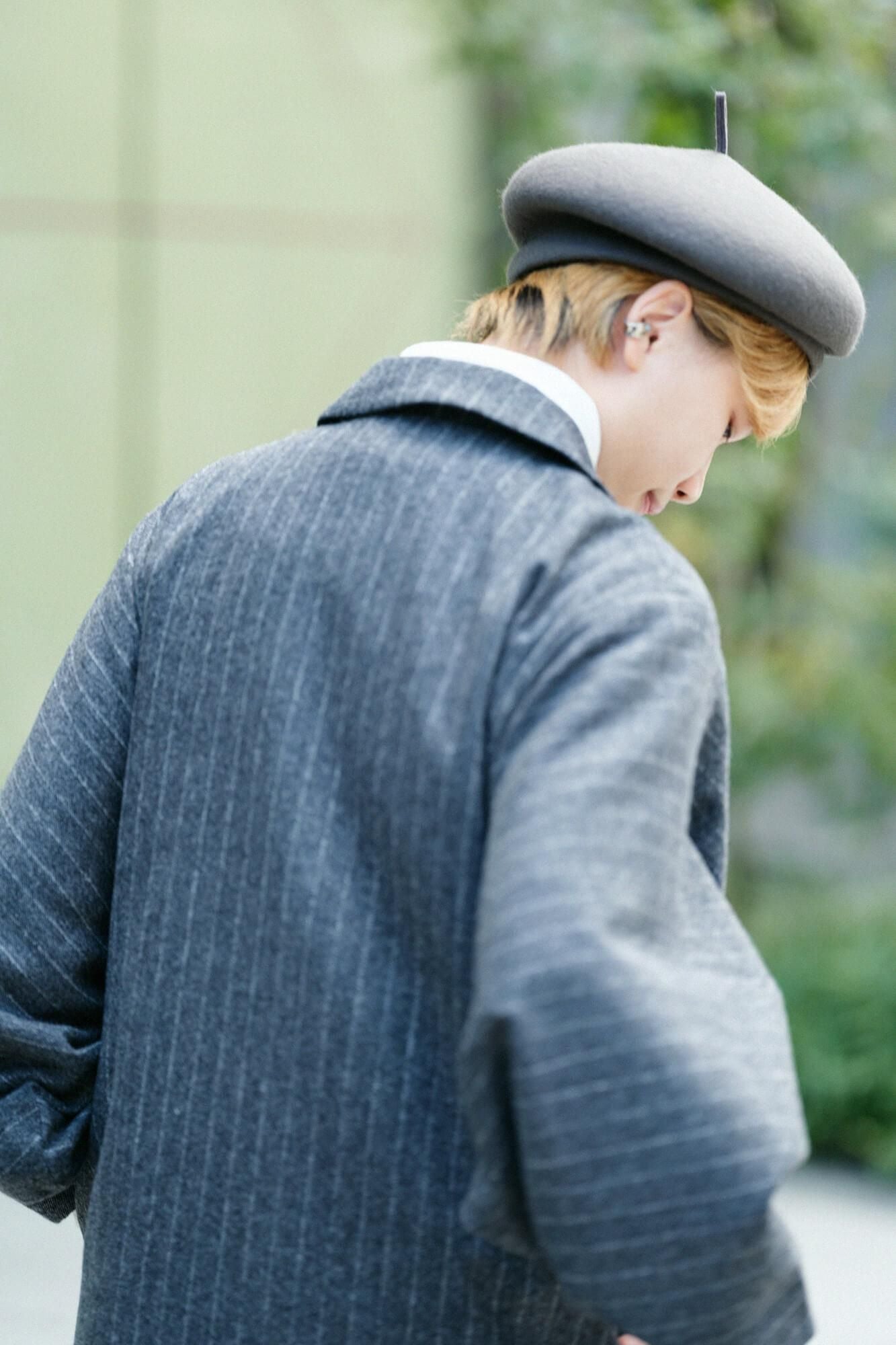 SOU・SOU / 襟つきウールコート薙刀被風袷(なぎなたひふあわせ) net限定】尾州（びしゅう）ツイード 薙刀被風（なぎなたひふ