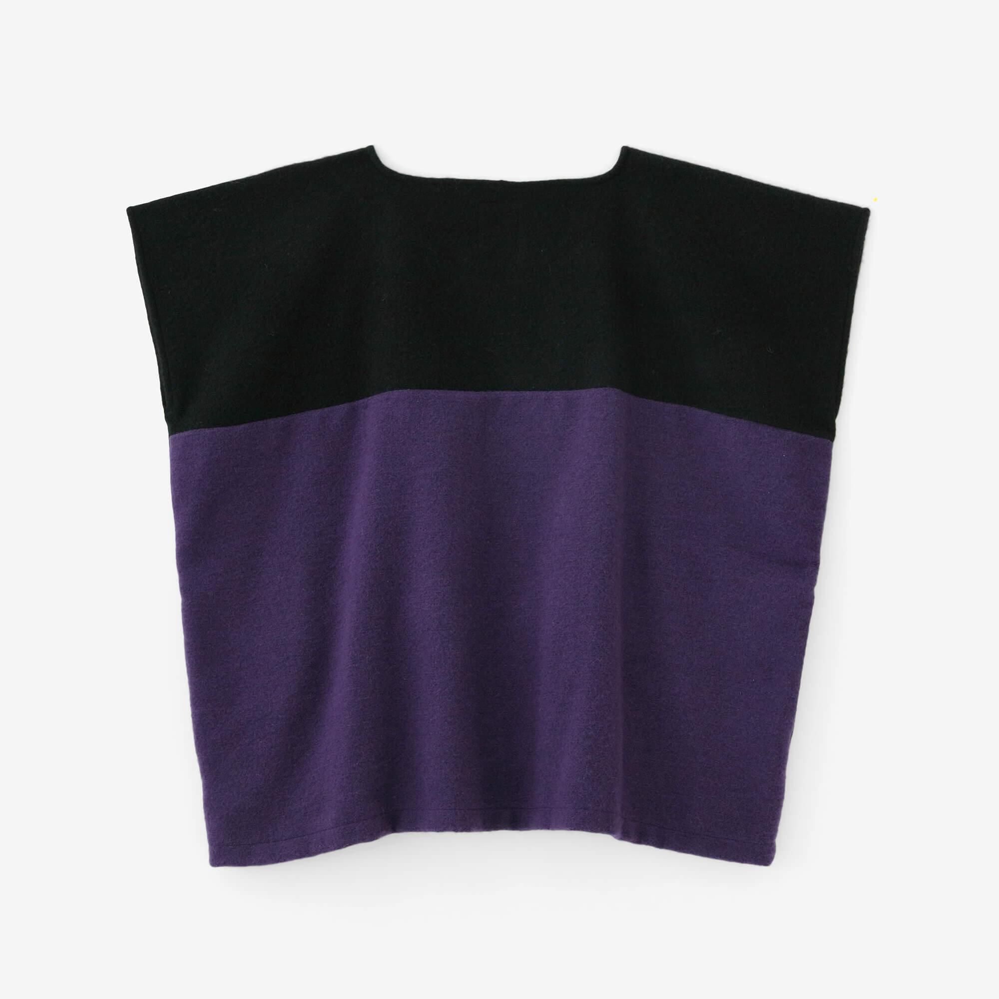 Raxa Square Top Bi-color / Black × Violet