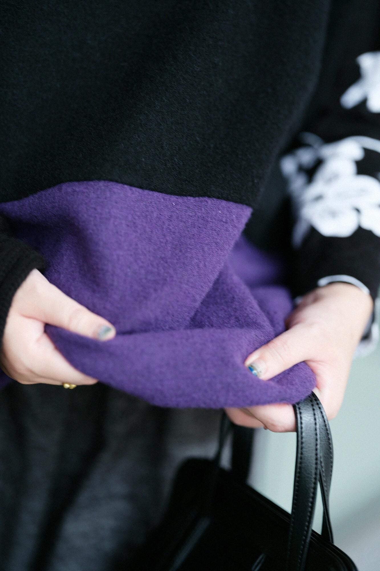 Raxa Square Top Bi-color / Black × Violet