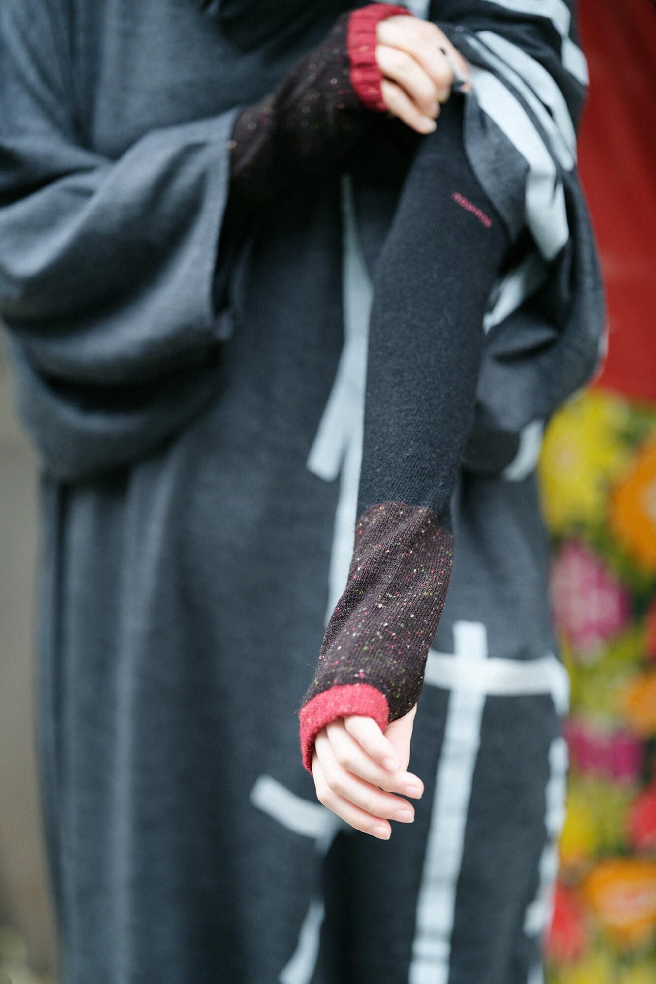Angora Blend Arm Cover／/ Dark Red
