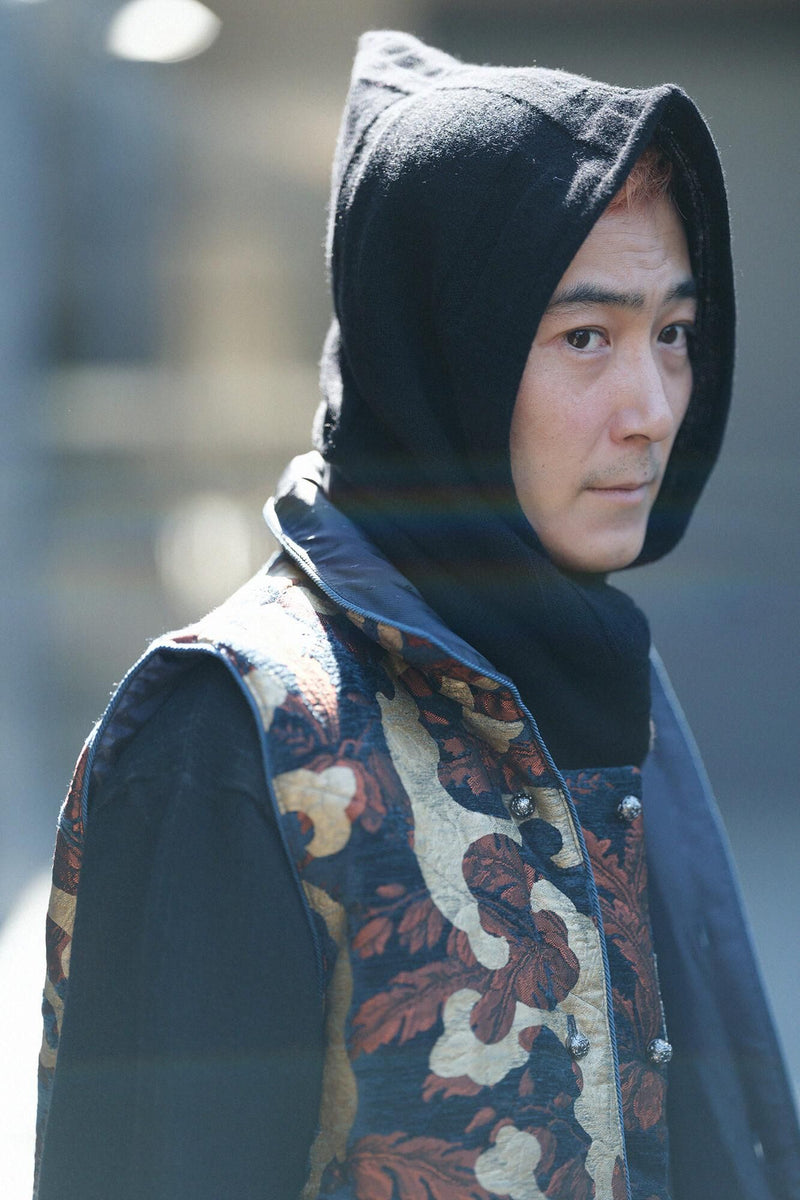 Knit Kimono Sleeve-like Hood