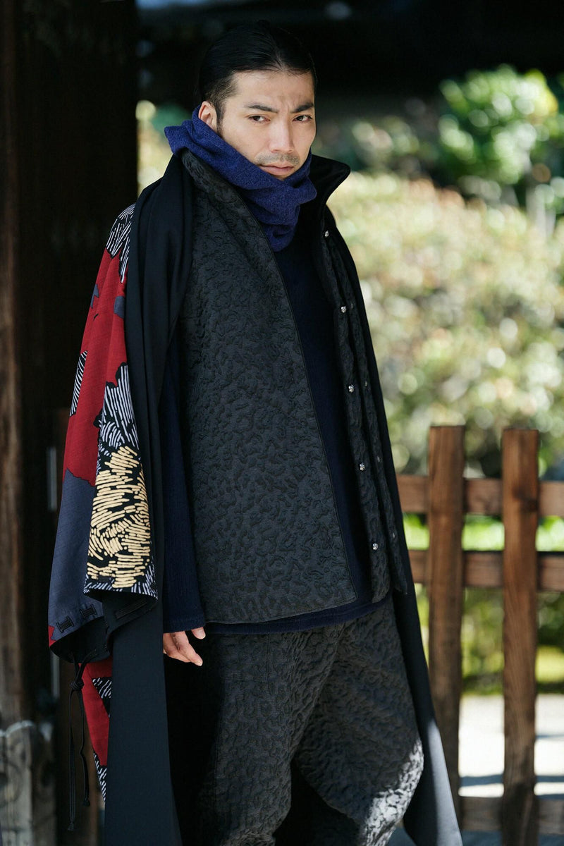 Knit Kimono Sleeve-like Hood