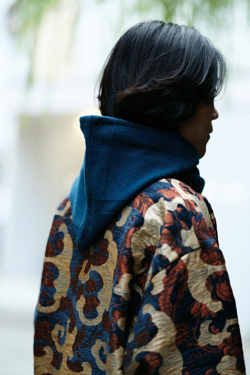 Knit Kimono Sleeve-like Hood
