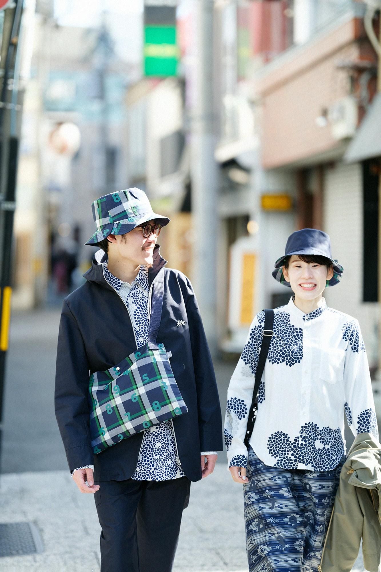 高島縮棉 20/20立領長袖襯衫／雲間菊