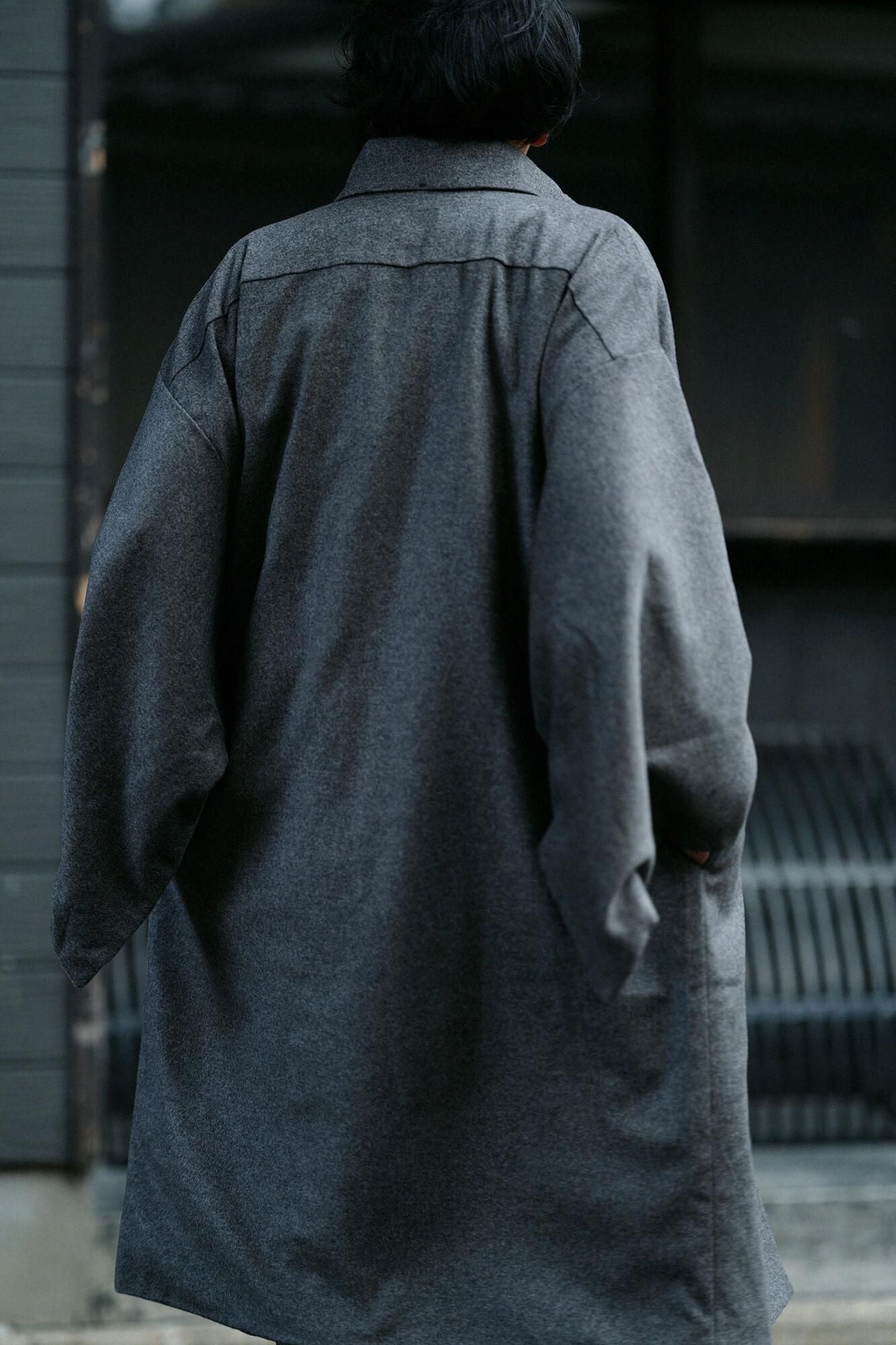 net限定20%OFF】カシミヤ混（こん） 角袖外套（かくそでがいとう