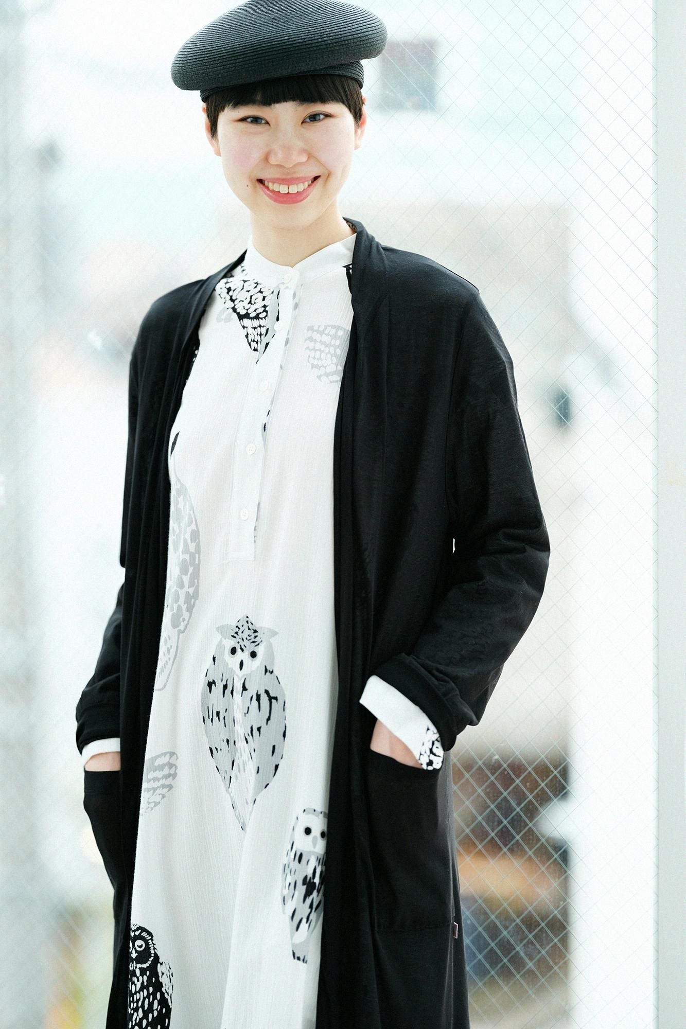 CSS Cotton Long Cardigan / Black