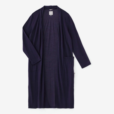 CSS棉 長外套／紫藍色