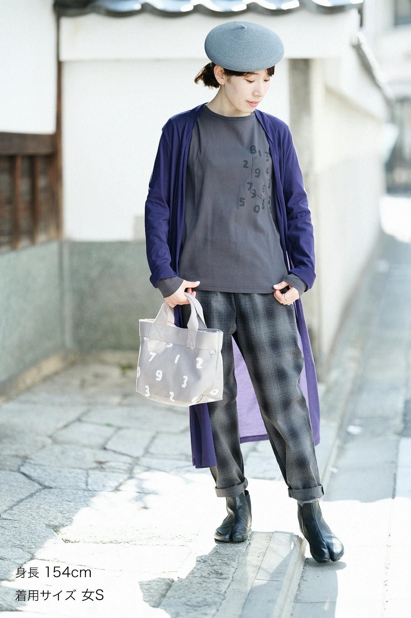 CSS棉 長外套／紫藍色