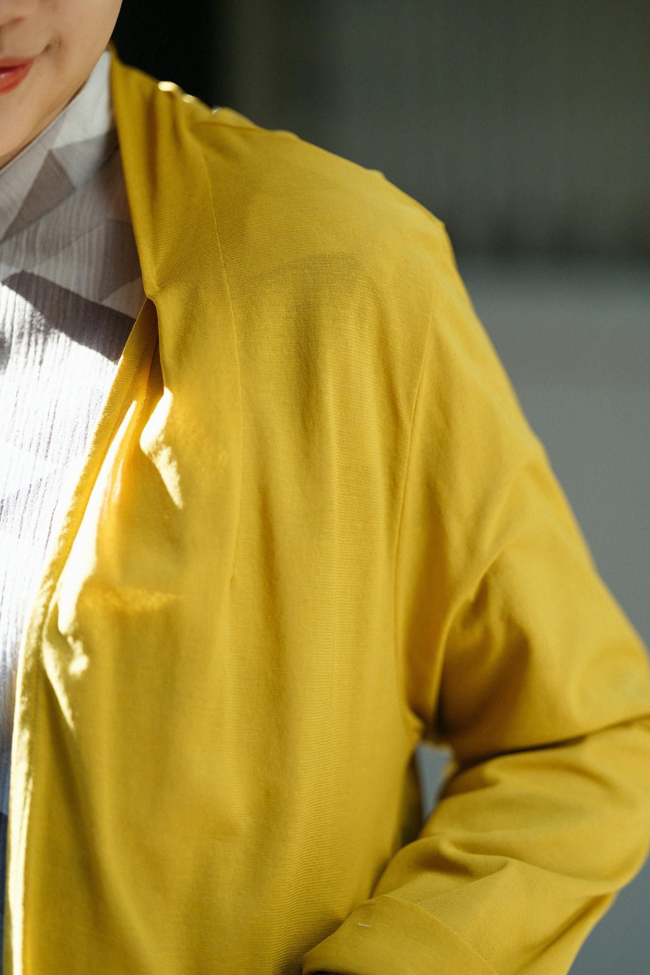 CSS Cotton Long Cardigan / Mustard Color