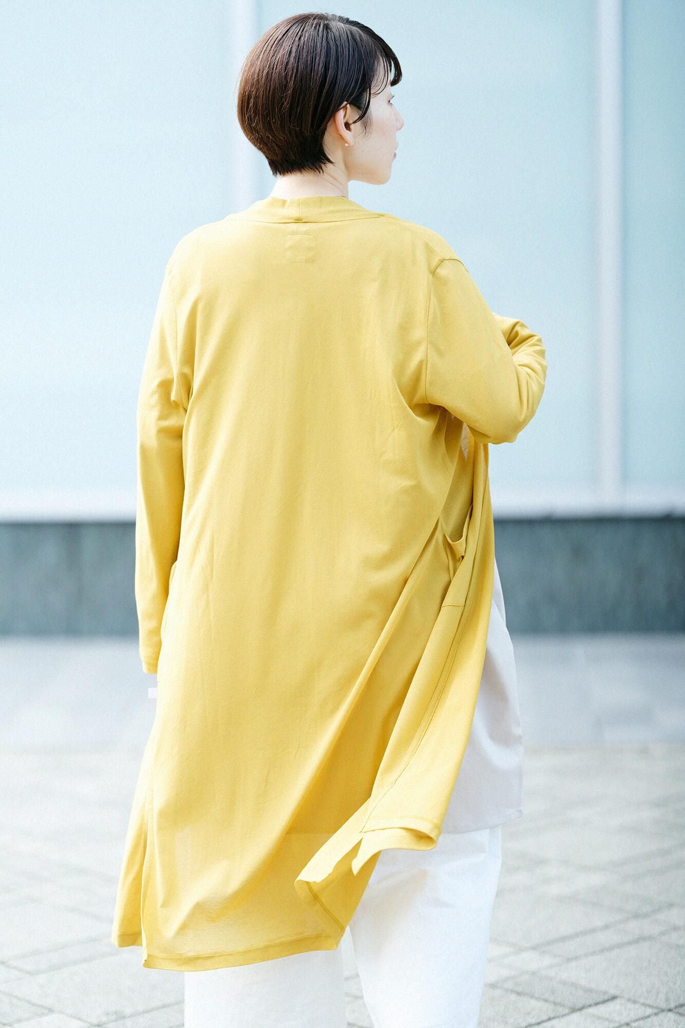 CSS Cotton Long Cardigan / Mustard Color