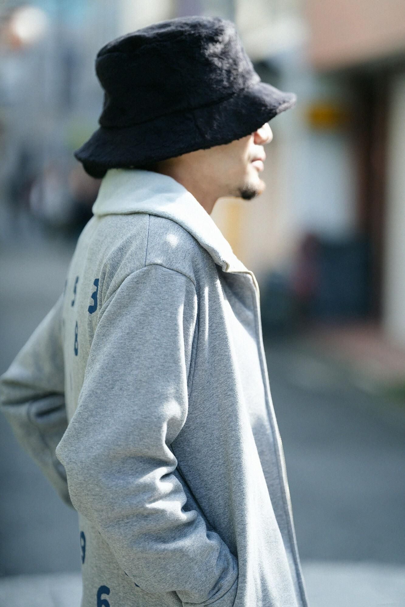 [仅在线] BOA编织衬里高脖子Blouson/灰色X SO-SU-U