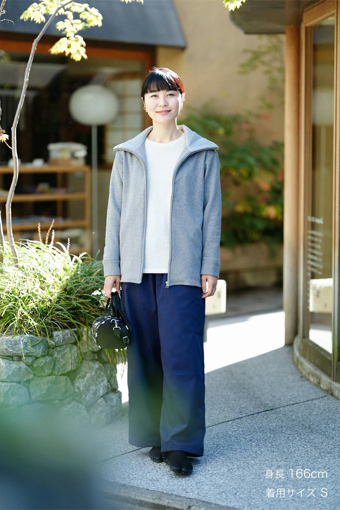 [仅在线] BOA编织衬里高脖子Blouson/灰色X SO-SU-U