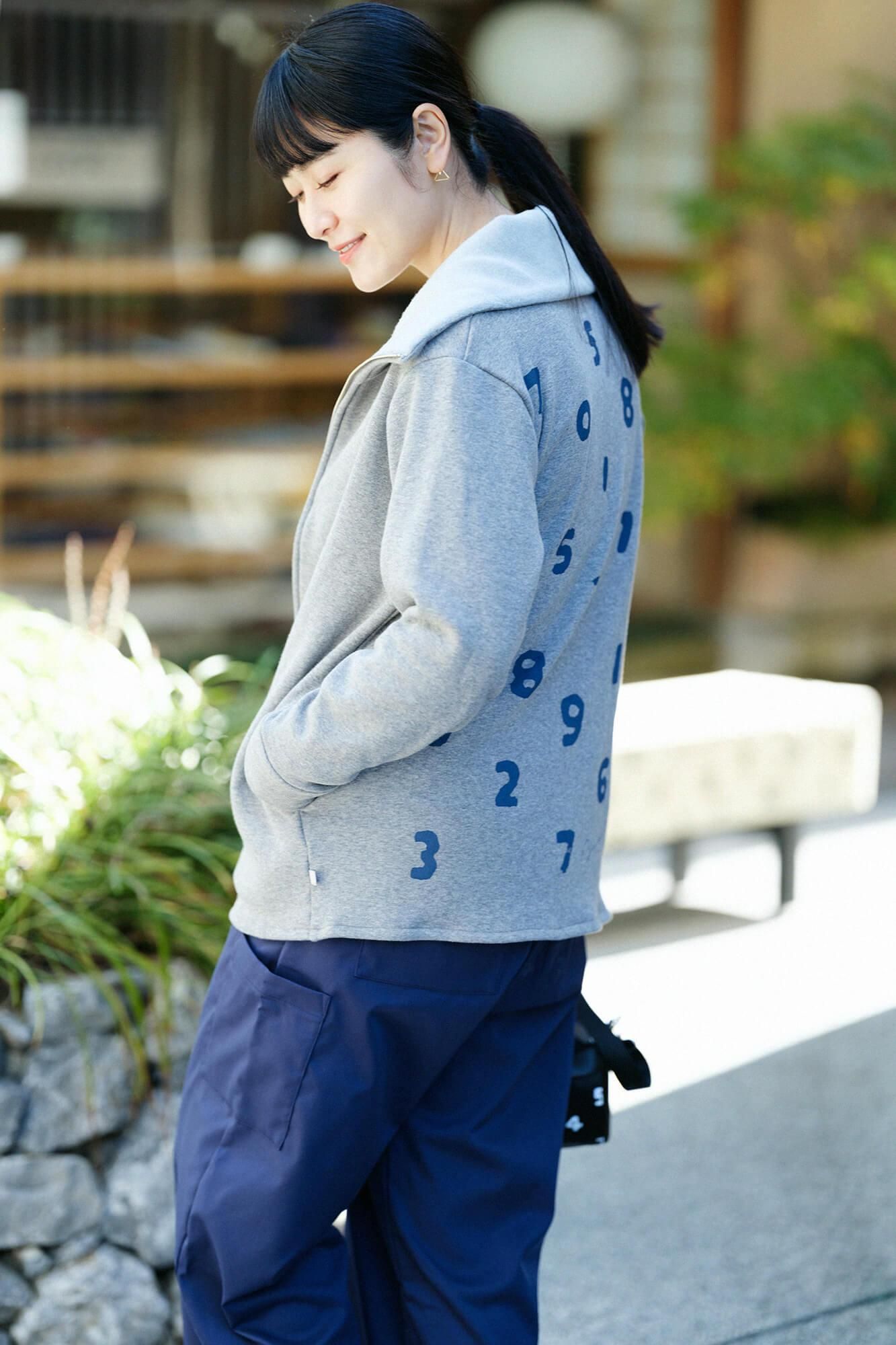 [仅在线] BOA编织衬里高脖子Blouson/灰色X SO-SU-U