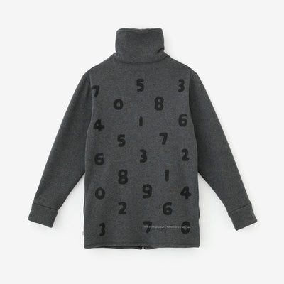 【官網限定】內仿毛針織立領外套/深灰× SO-SU-U十數