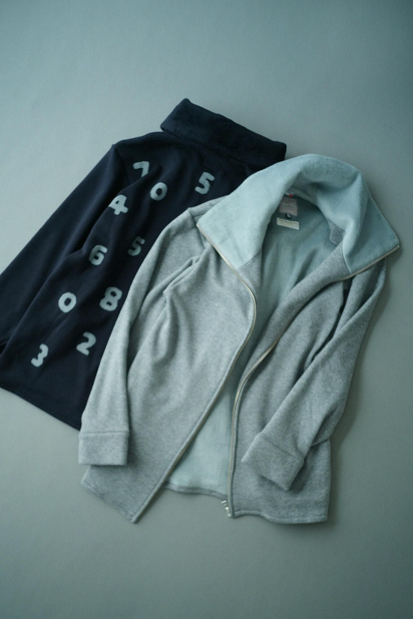 [仅在线] BOA编织衬里高脖子Blouson/Dark Navy X So-Su-U