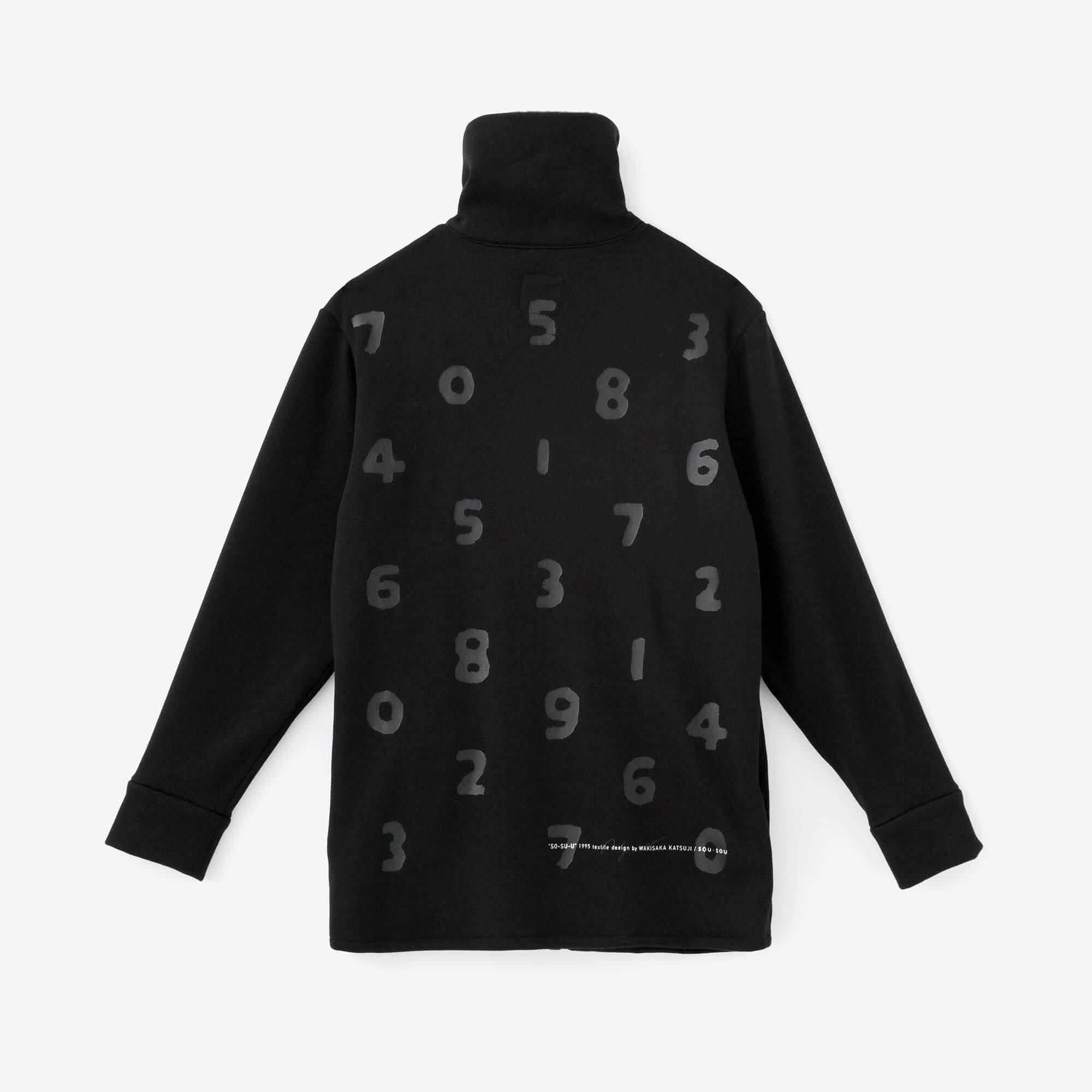 【官網限定20%OFF】內仿毛針織 立領外套／黑色×SO-SU-U十數