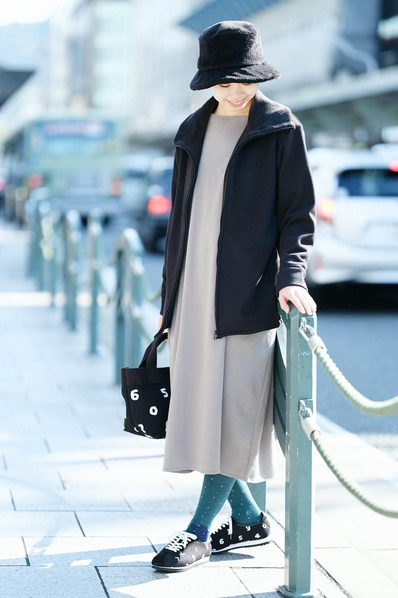 【官網限定20%OFF】內仿毛針織 立領外套／黑色×SO-SU-U十數