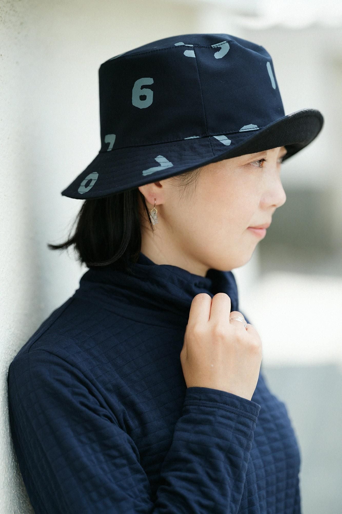 雙面用 漁夫帽／SO-SU-U十數 暗藍色