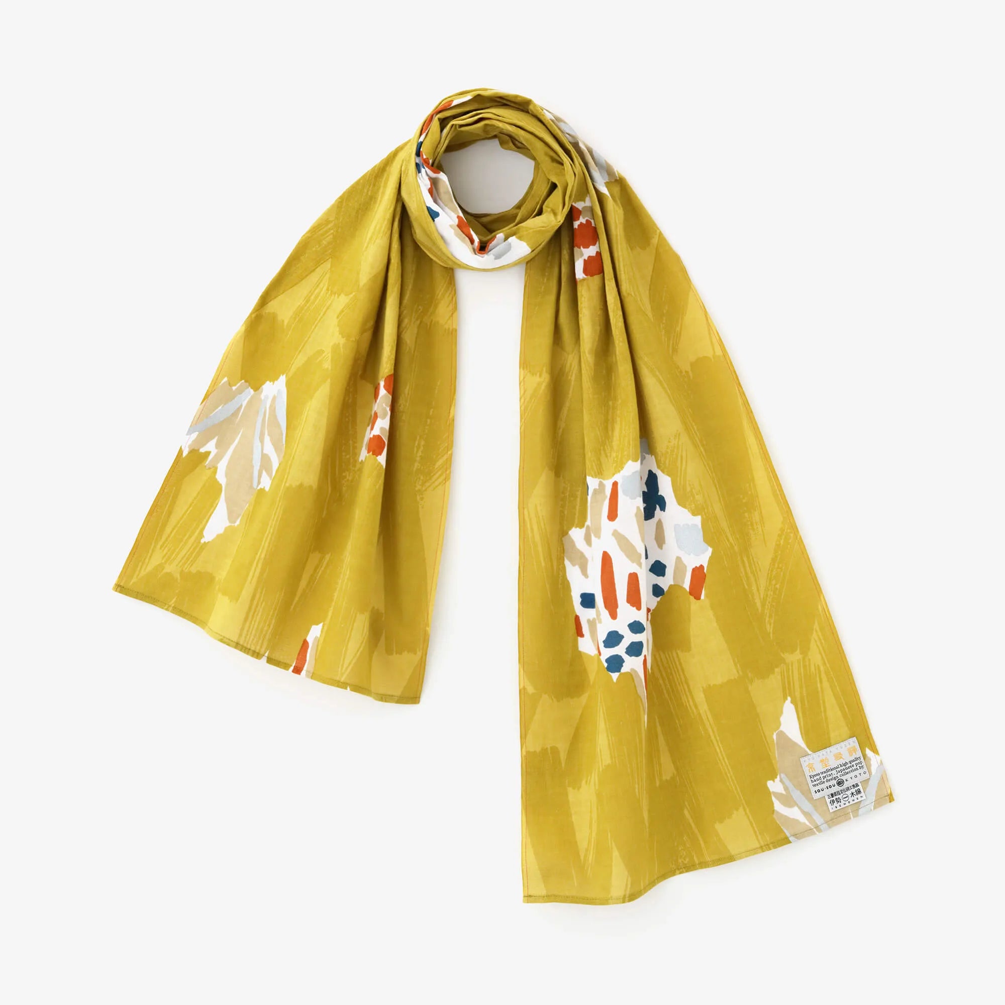 Isemomen Cotton Scarf / Flowers in Water Dawn 2 