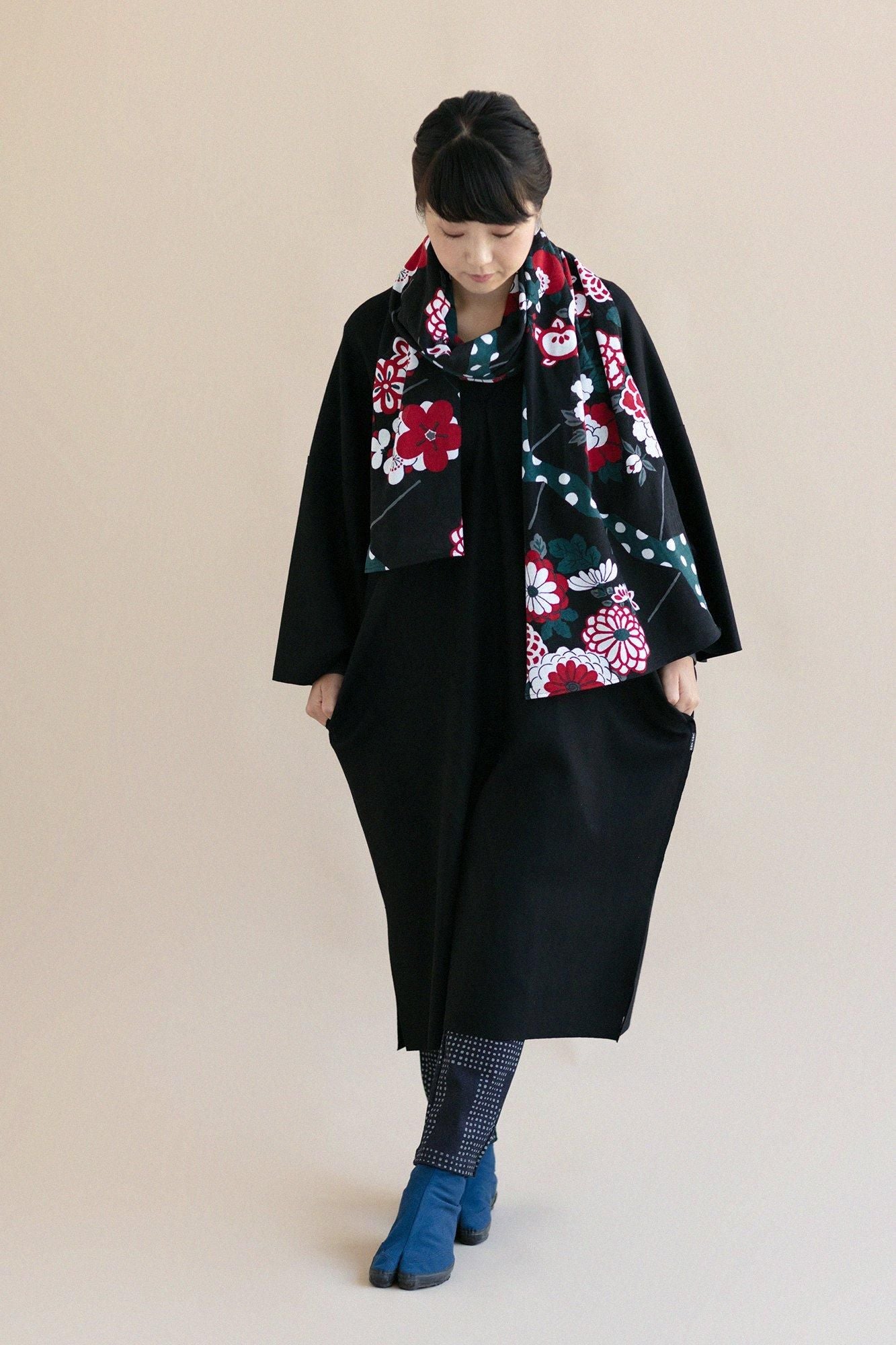 伊勢木棉圍巾／折扇 紅燈籠2