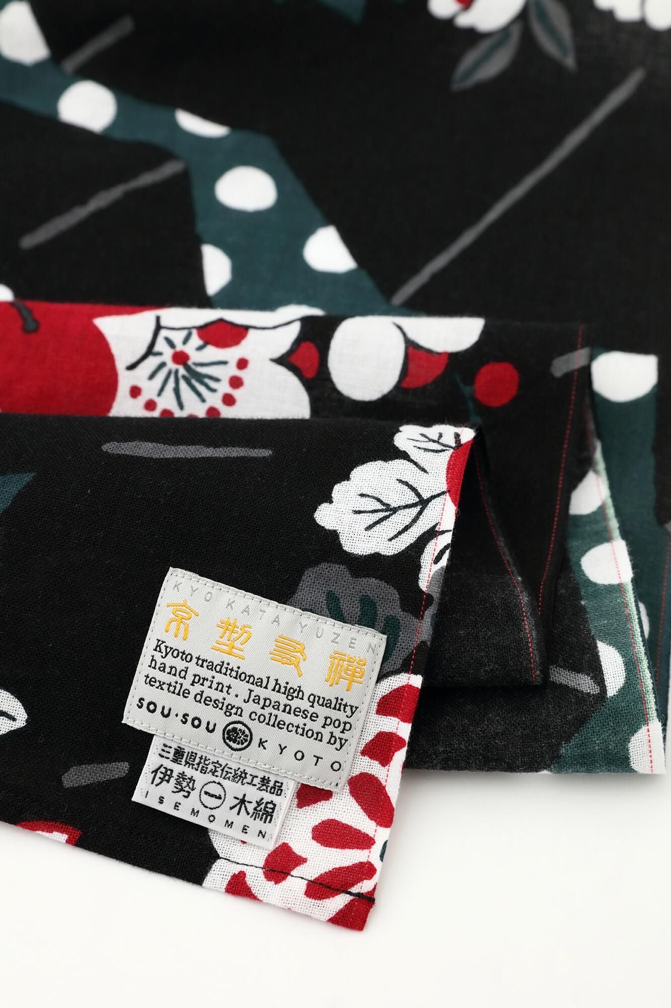 伊勢木棉圍巾／折扇 紅燈籠2