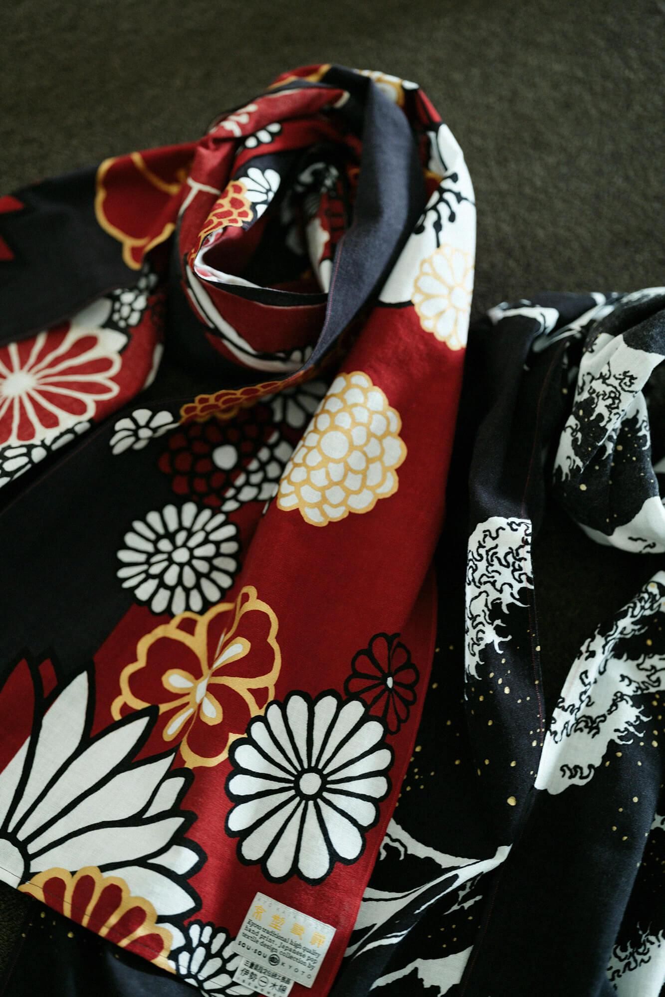 伊勢木棉圍巾／金襴緞子 燦爛